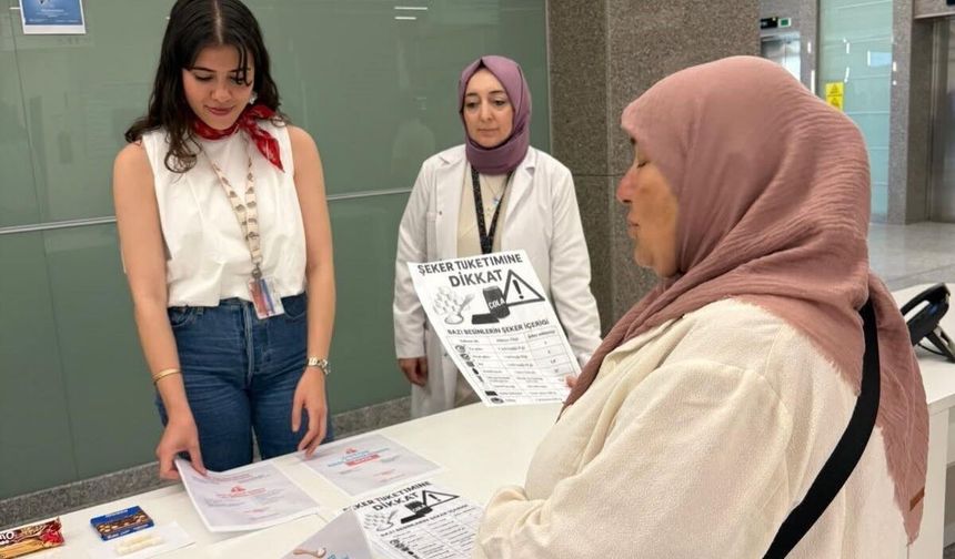 Kütahya'da şeker tüketimine karşı farkındalık etkinliği