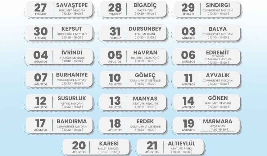 Can Dost Temmuz-Ağustos Takvimi belli oldu