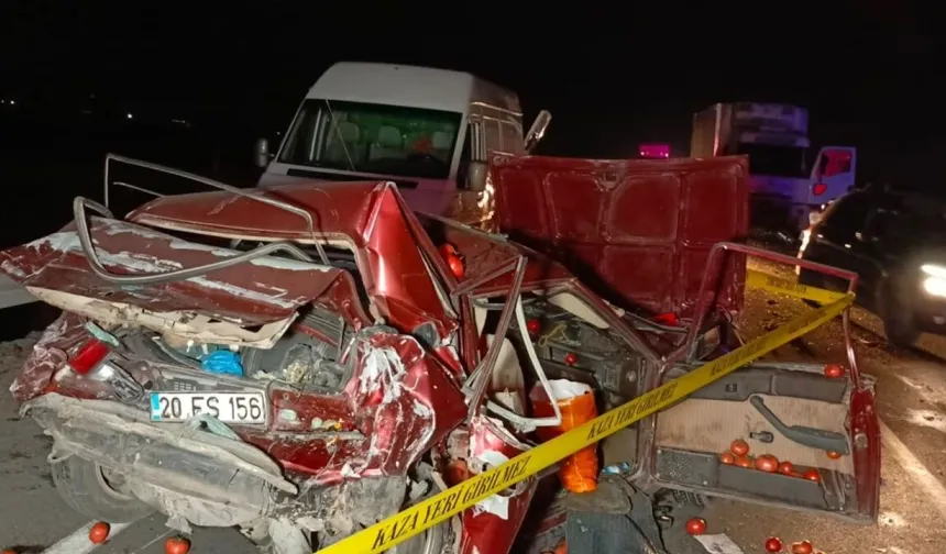 Denizli’de feci kaza