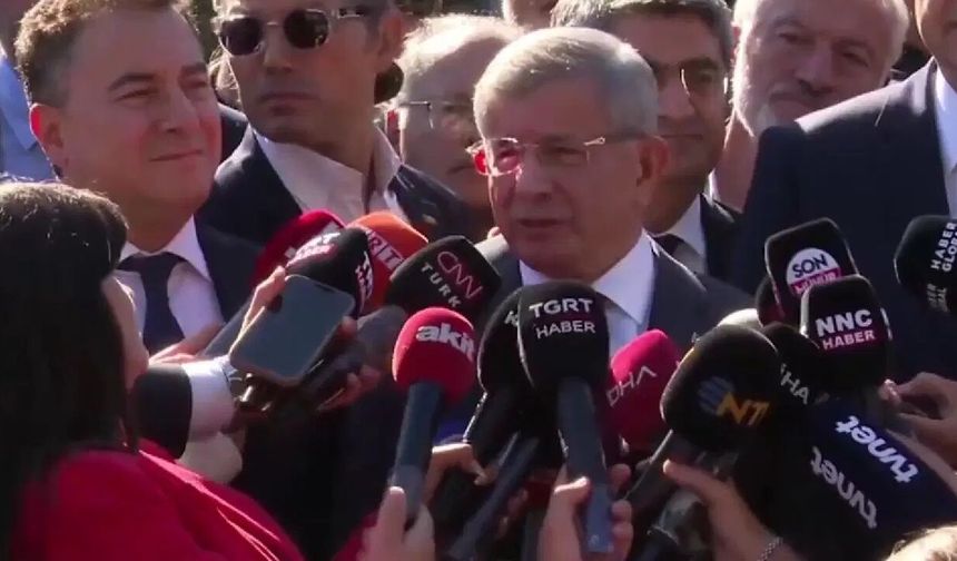 Davutoğlu ifade verdi: “Türkiye tarihinde bir ilk”