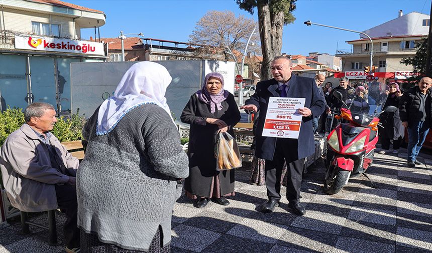 Uşak 'ta halkın cebini koruyan uygulama