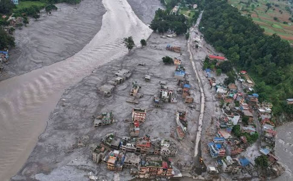 Nepal’de sel felaketi: Yıkım havadan görüntülendi
