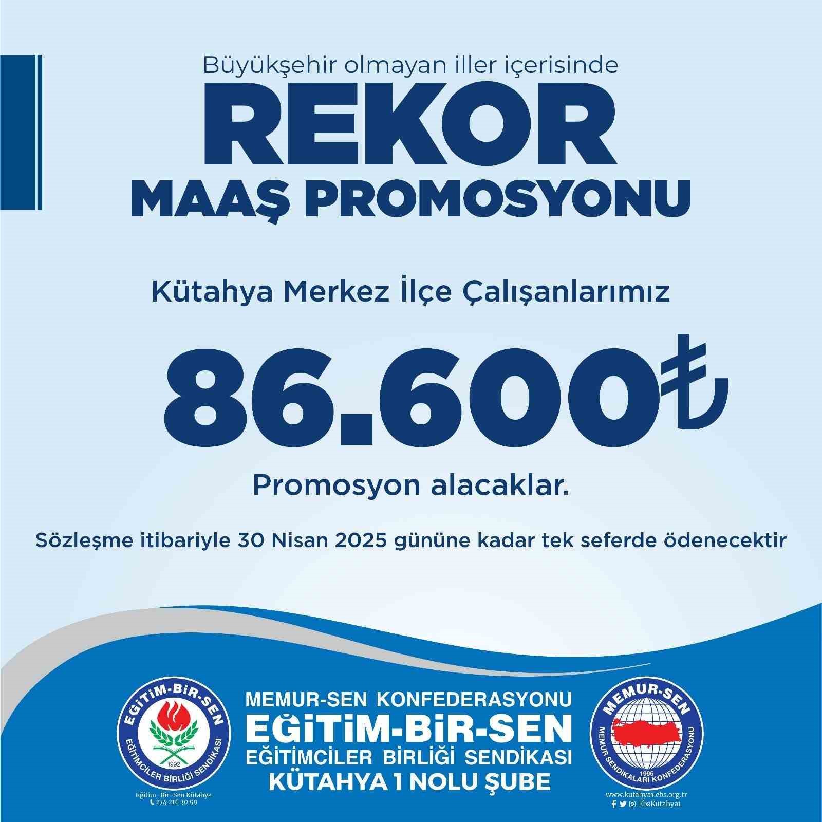 Kütahya'da Maaş Promosyon Ihalesi 86 Bin 600 Tl'ye Tamamlandı! 1