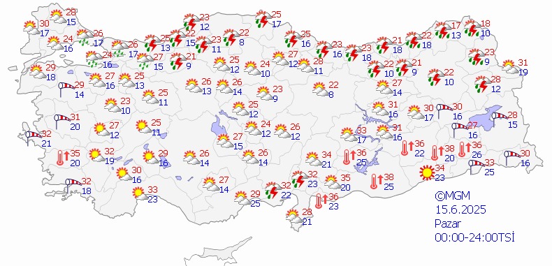15 İlde Sağanak Uyarısı Sıcaklıklar 40 Dereceyi Aşıyor (3)