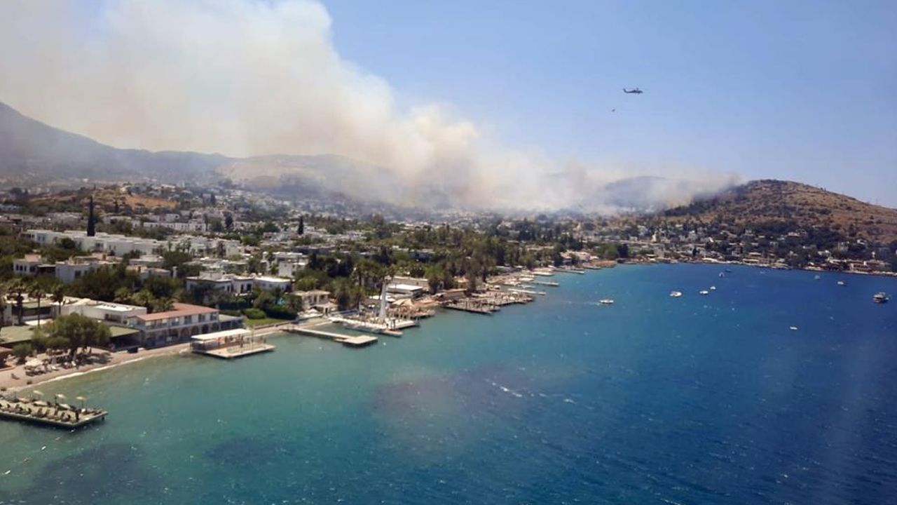 Bodrum Türkbükü’nde Yangın! Ekipler Müdahale Ediyor