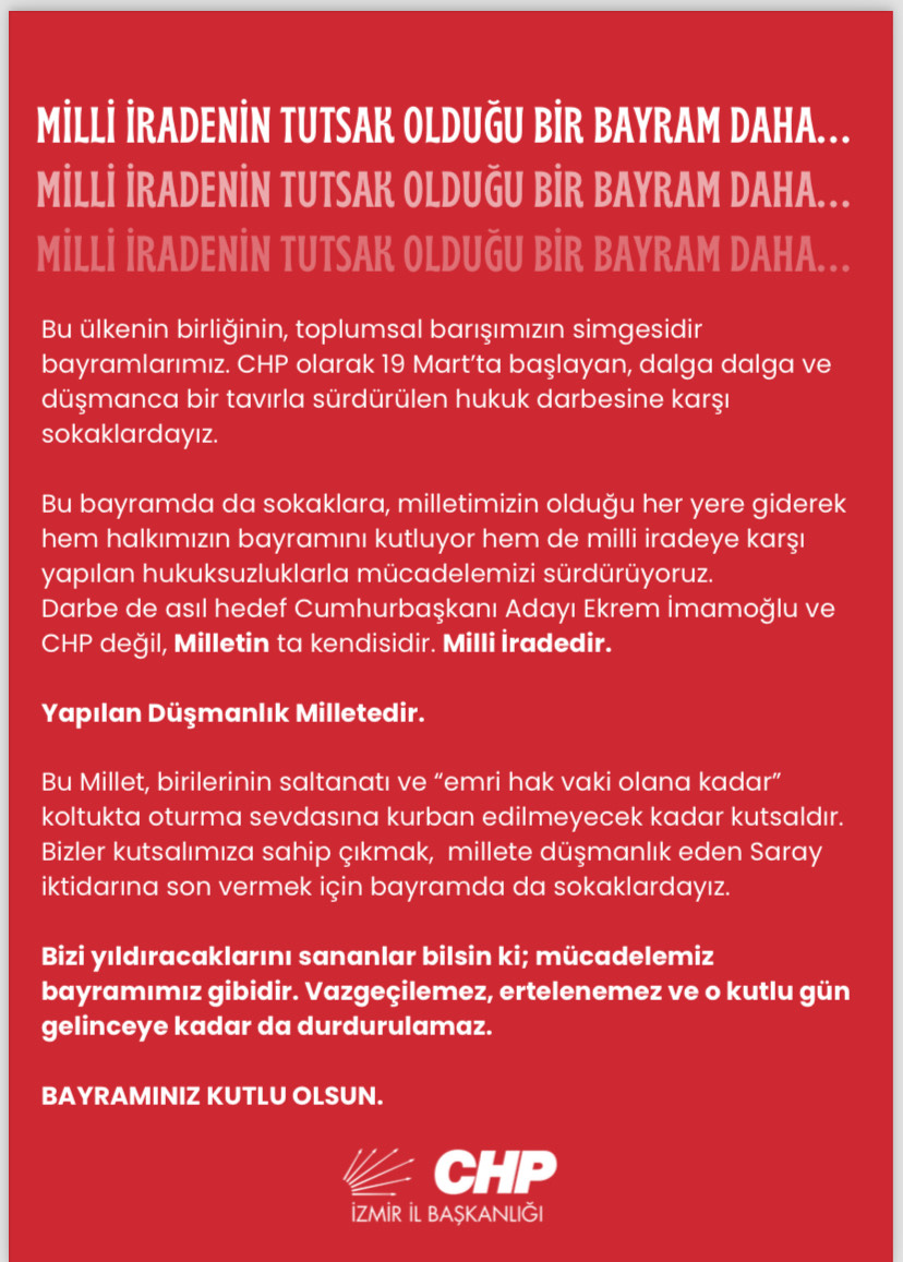 Chp İzmir Bayramda Sokakta “Bize Bayram Gelmedi” (1)