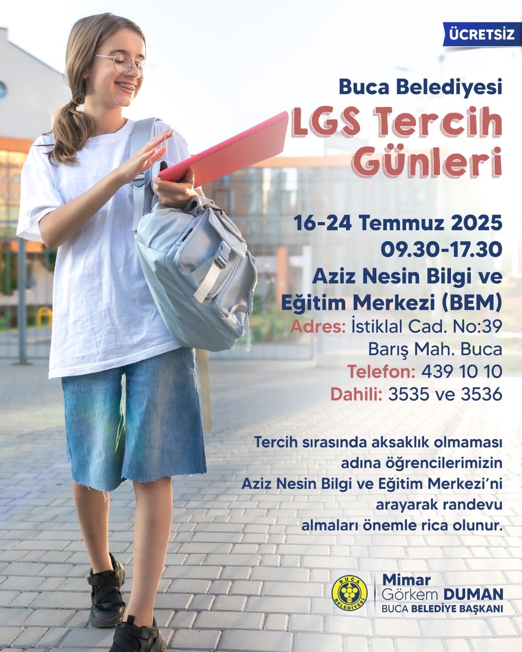 Buca'da Lgs Tercihi Yapan Öğrencilere Ücretsiz Destek (1)