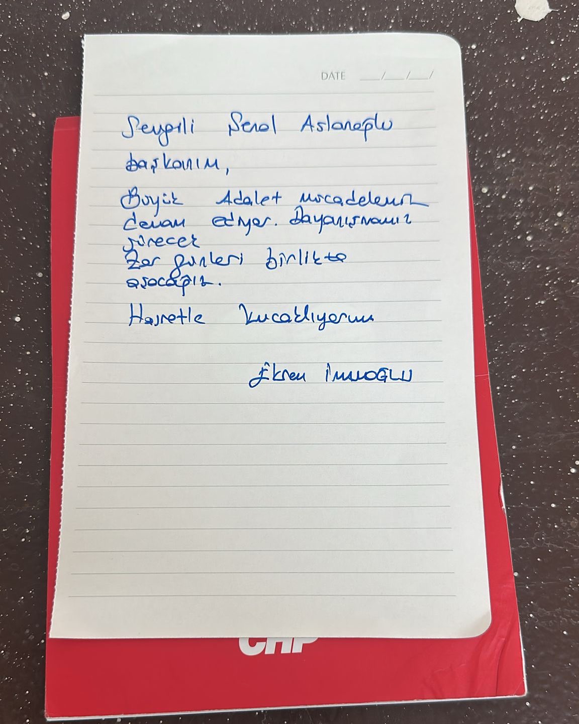 Imamoğlundan Aslanoğluna Mektup