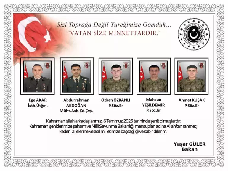 Şehitlerimizin Kimliği Ve Memleketleri Belli Oldu! Acı Haberler Peş Gitti4