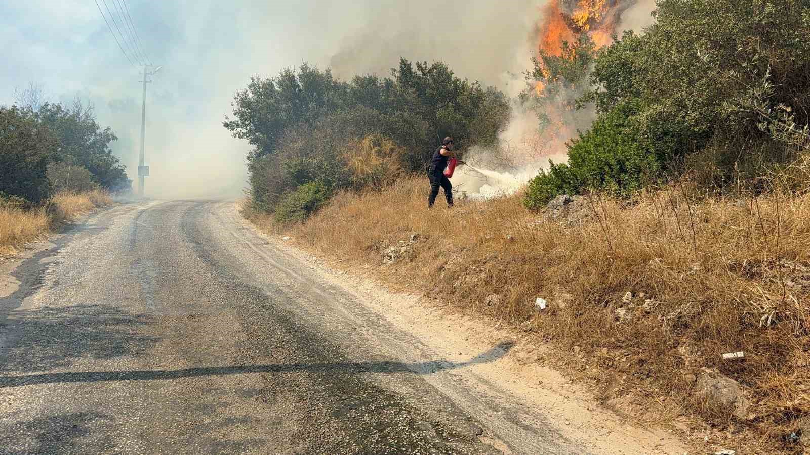 Bodrum Yakaköy’de Makilik Alanda Yangın