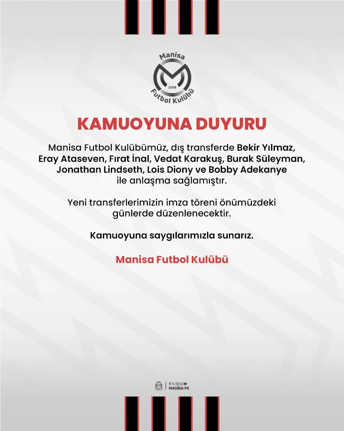 Manisa Fk, 8 Oyuncu Ile Anlaştı (2)