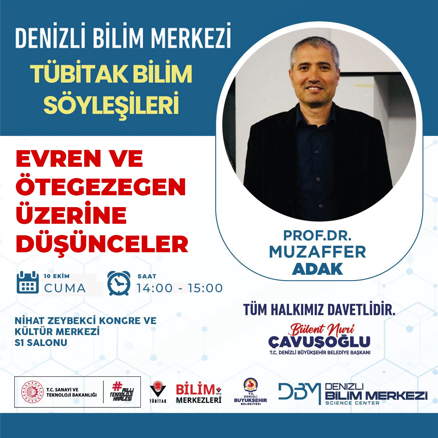 Denizli Bilim Merkezi’nde “Evren Ve Ötegezegenler” Söyleşisi