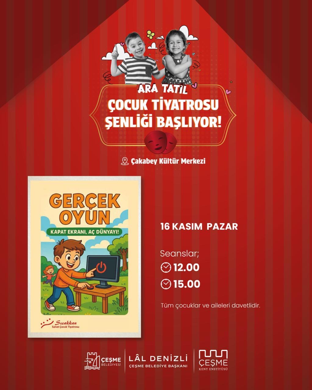 Çeşme Belediyesinden Miniklere Tiyatro Dolu Ara Tatild32557D1 7075 4A76 960F 4C9792Fec60E