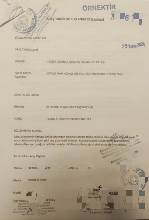 Akin Gurlek E Ibb Davasinda Yargilanan Sirketin Sahibinden Arac Tahsis Edilmis Ozel Belgesini Paylasti