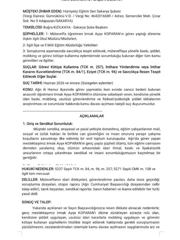 Ihbar Yazısı