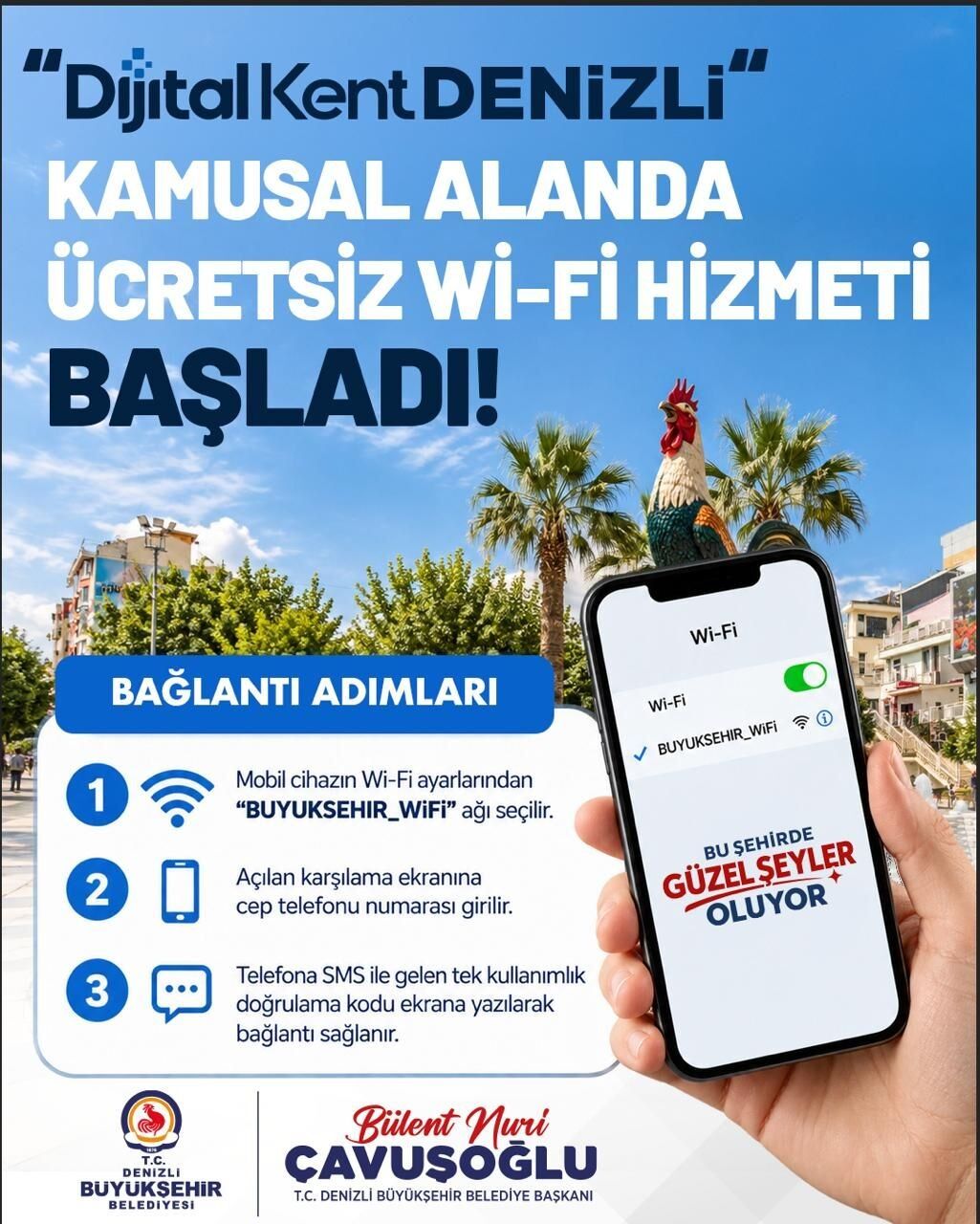 Denizli Büyükşehir Ile Kentte Ücretsiz Wi Fi Dönemi Başladı (1)