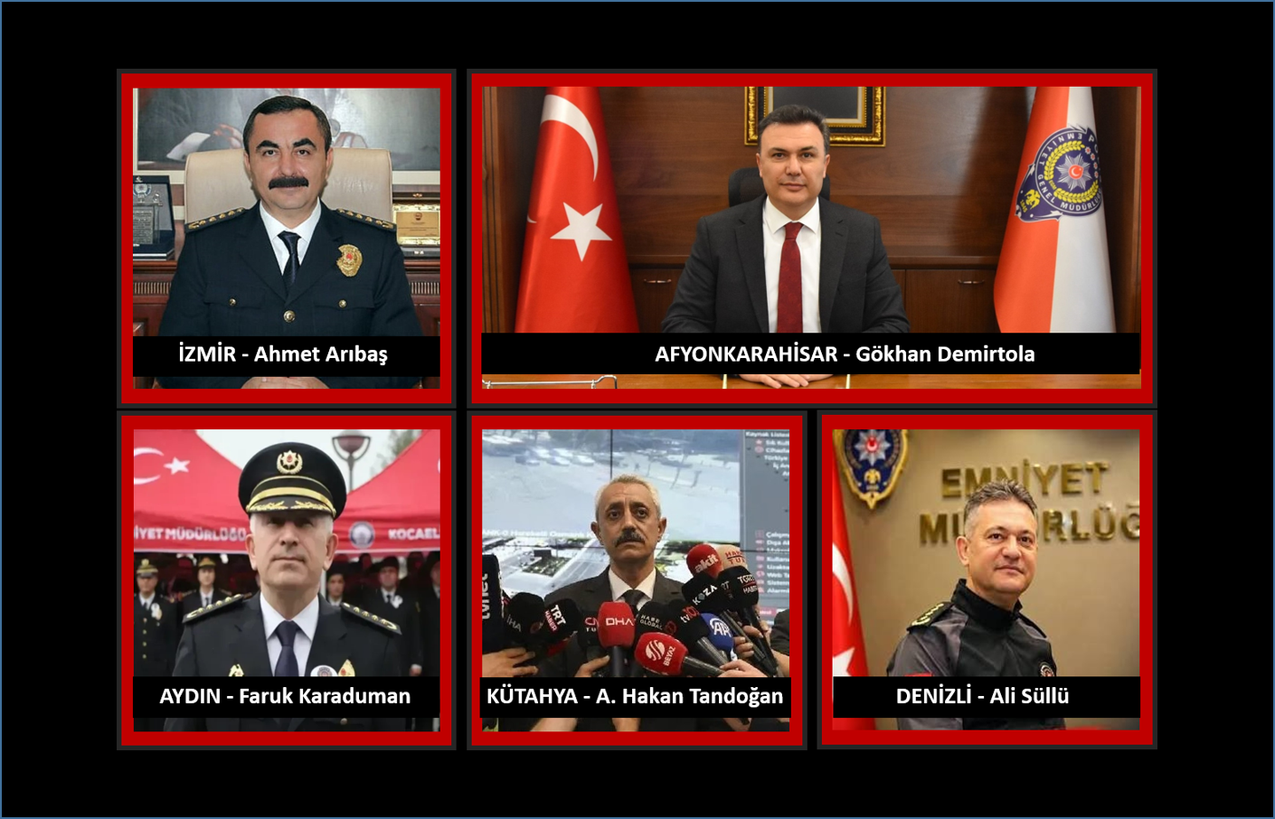 Ege’de 5 İl’in Emniyet Müdürü değişti
