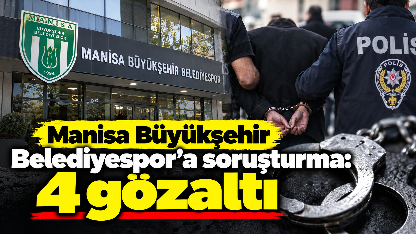 Manisa Büyükşehir Belediyespor'a soruşturma: 4 gözaltı