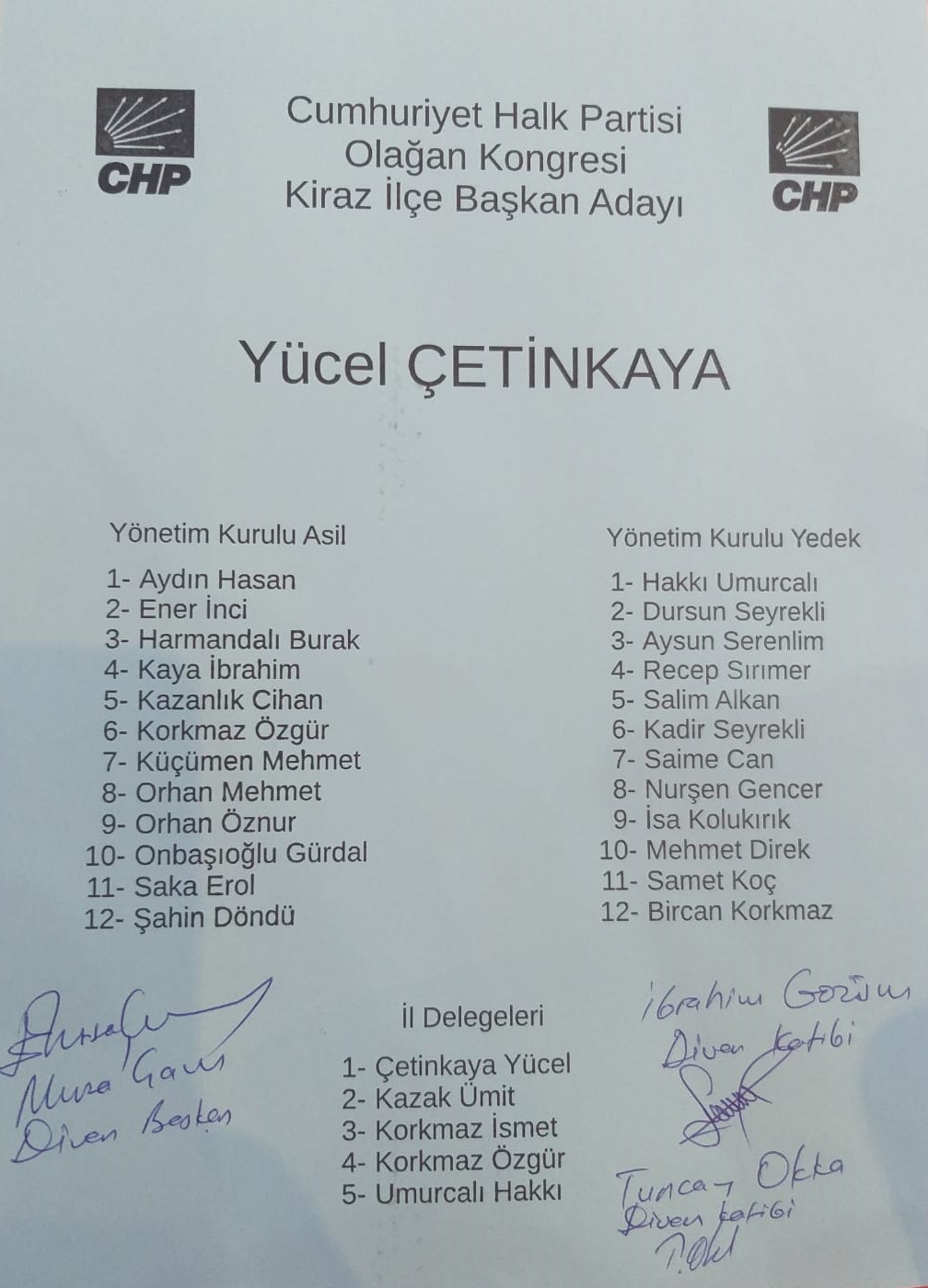 CHP Kiraz'da 2 adaylı yarışta kazanan 'Çetinkaya' oldu