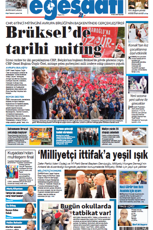 İzmir Ege Saati Gazetesi - 13 Ekim 2025 Pazartesi
