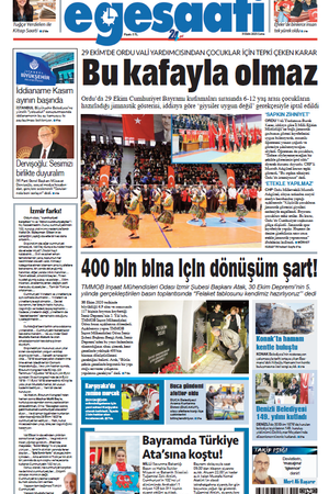 İzmir Ege Saati Gazetesi - 31 Ekim 2025 Cuma