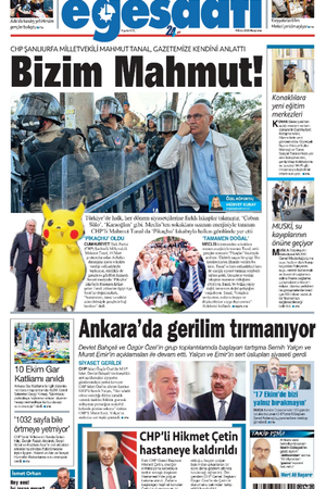 İzmir Ege Saati Gazetesi - 9 Ekim 2025 Perşembe