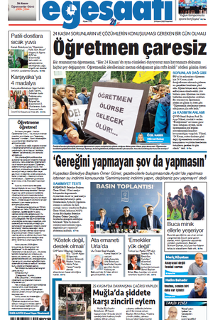 İzmir Ege Saati Gazetesi - 24 Kasım 2025 Pazartesi