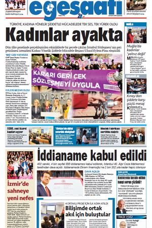 İzmir Ege Saati Gazetesi - 26 Kasım 2025 Çarşamba