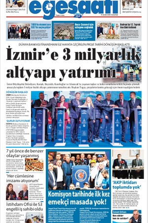 İzmir Ege Saati Gazetesi - 13 Aralık 2025 Cumartesi
