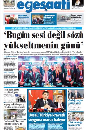 İzmir Ege Saati Gazetesi - 29 Kasım 2025 Cumartesi