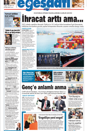 İzmir Ege Saati Gazetesi - 24 Ocak 2026 Cumartesi